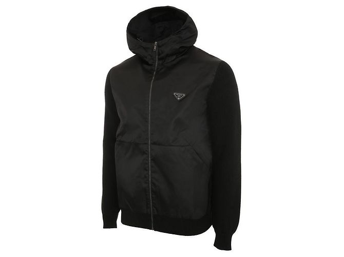 Prada Cashmere Wool Nylon Jacket Black - view 3