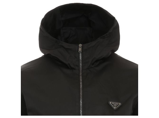 Prada Cashmere Wool Nylon Jacket Black - view 7