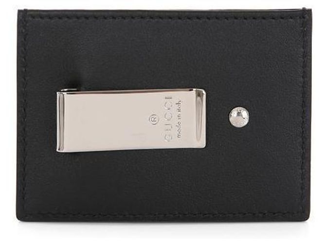 Gucci Portafoglio con clip per banconote GG Marmont Nero - vista 4