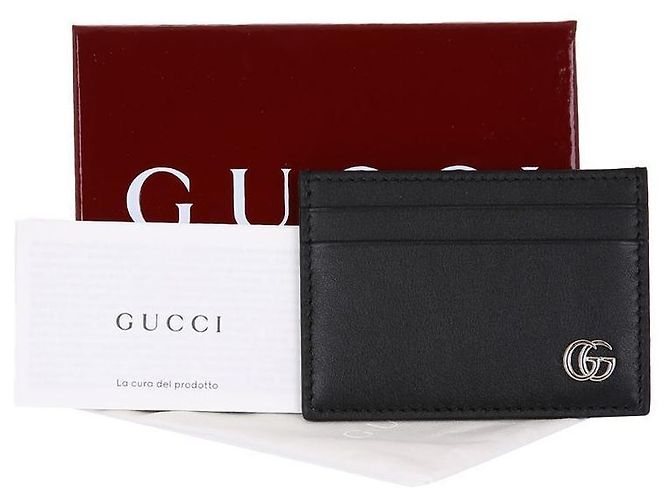 Gucci Portafoglio con clip per banconote GG Marmont Nero - vista 8