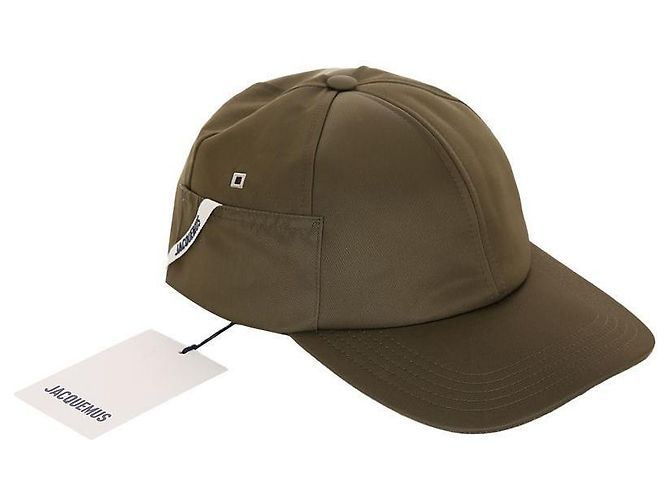 Jacquemus Ovali Nylon Khaki Baseball Cap Braun - Ansicht 12