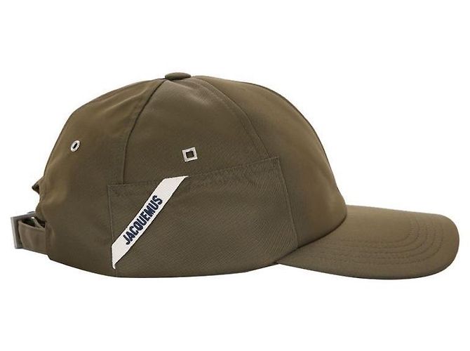 Jacquemus Ovali Nylon Khaki Baseball Cap Braun - Ansicht 4