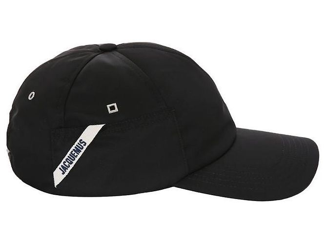 Jacquemus Ovaler schwarzer Nylon-Basecap - Ansicht 4