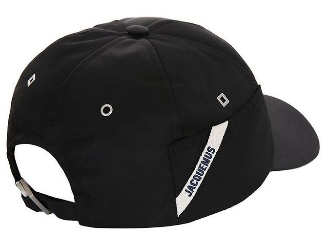 Jacquemus Ovaler schwarzer Nylon-Basecap - Ansicht 5