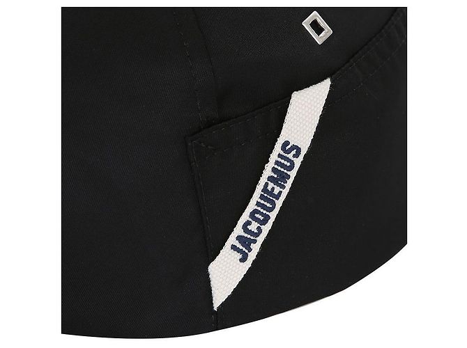 Jacquemus Ovaler schwarzer Nylon-Basecap - Ansicht 7