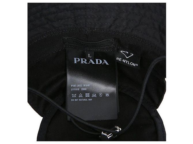 Prada Cappello bucket in nylon per animali Nero - vista 10