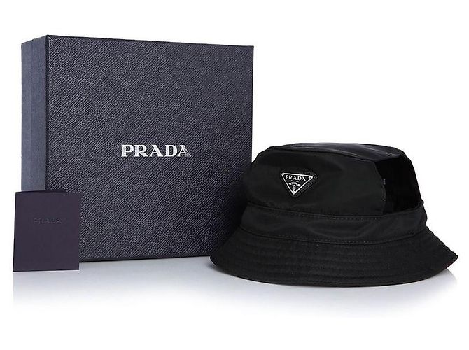 Prada Cappello bucket in nylon per animali Nero - vista 11