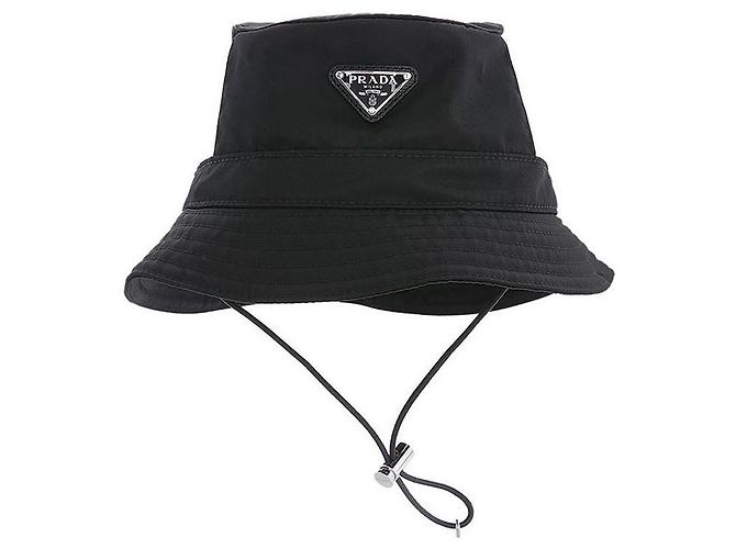 Prada Cappello bucket in nylon per animali Nero - vista 3
