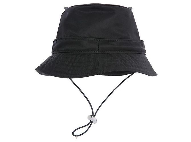 Prada Cappello bucket in nylon per animali Nero - vista 7