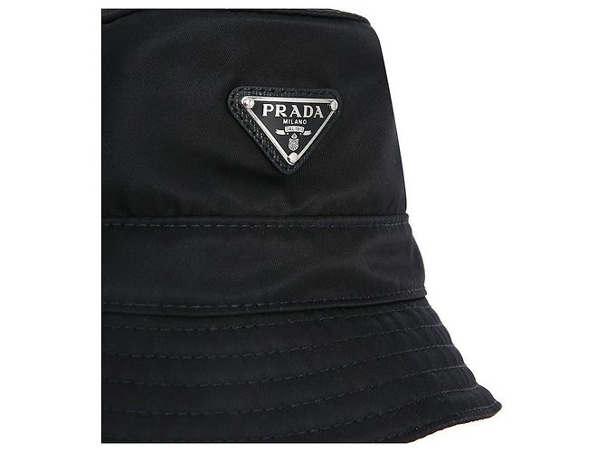 Prada Cappello bucket in nylon per animali Nero - vista 8