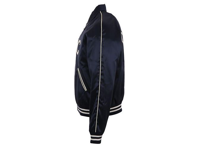 Céline Jaqueta de nylon satin Teddy Azul - vista 4