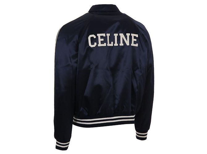 Céline Jaqueta de nylon satin Teddy Azul - vista 5