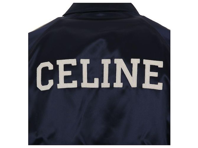 Céline Jaqueta de nylon satin Teddy Azul - vista 8