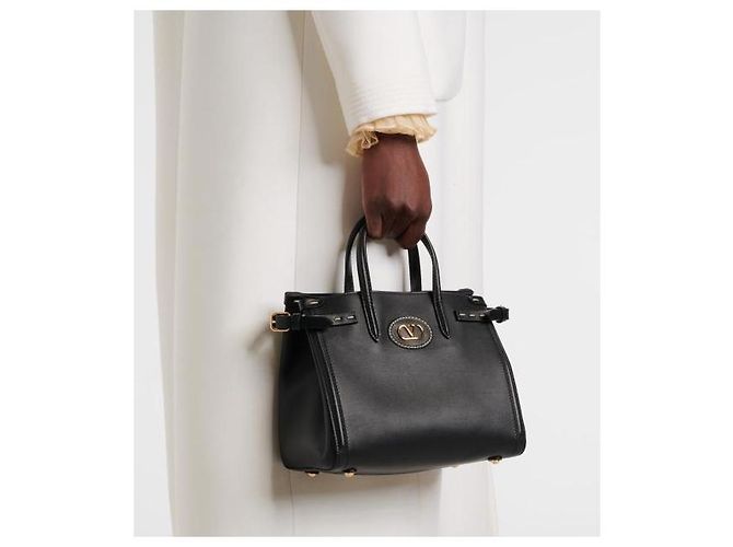 Valentino Borsa tote piccola in pelle di vitello Antibes Nero - vista 5