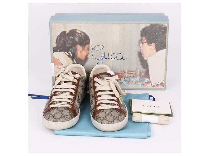 Gucci Fake Damen Sneaker aus Canvas Braun - Ansicht 11