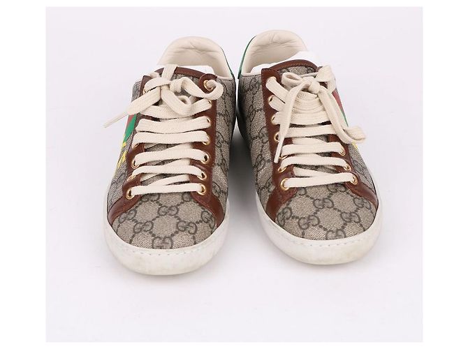 Gucci Fake Damen Sneaker aus Canvas Braun - Ansicht 3