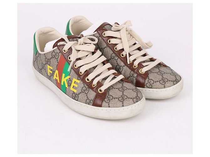 Gucci Fake Damen Sneaker aus Canvas Braun - Ansicht 4
