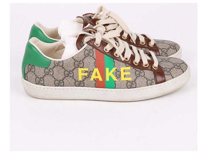 Gucci Fake Damen Sneaker aus Canvas Braun - Ansicht 6