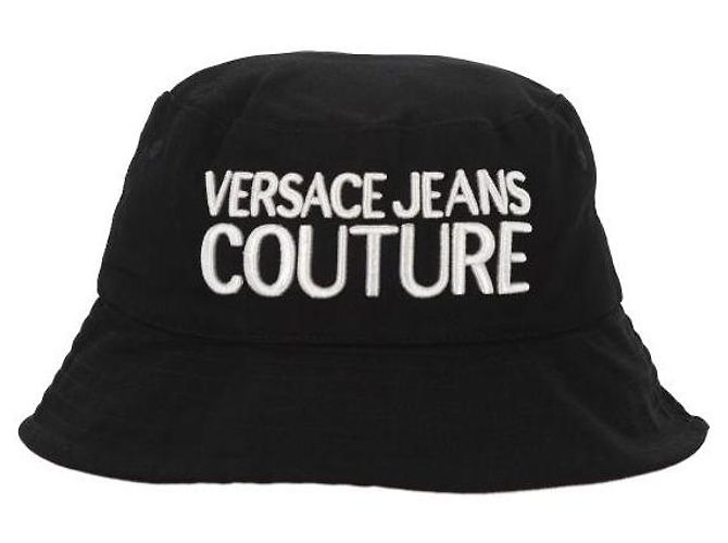 Versace Bucket Hat mit gesticktem Logo Schwarz - Ansicht 4