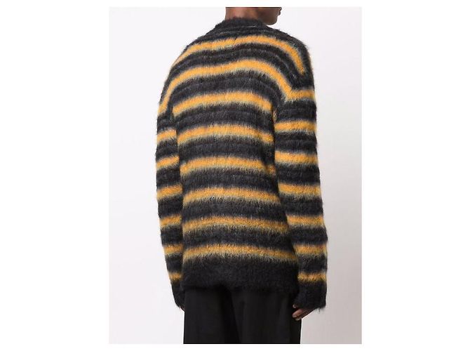 Marni Schwarzer Streifen-Mohair-Cardigan Mehrfarben - Ansicht 7