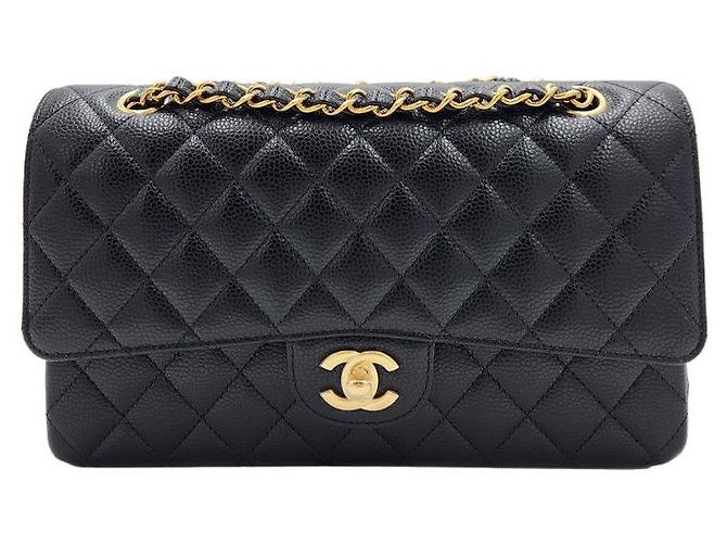 Chanel Borsa a Spalla Media Caviar Classic Flap Nera Nero - vista 2