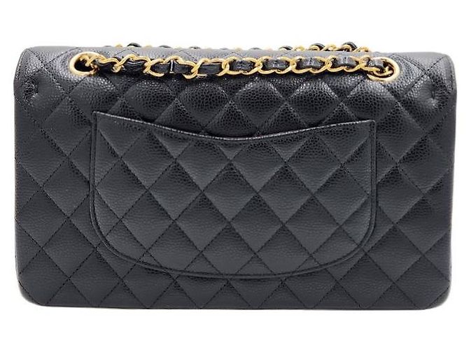 Chanel Borsa a Spalla Media Caviar Classic Flap Nera Nero - vista 4