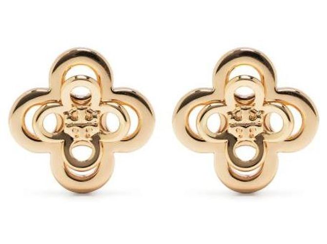Tory Burch Stacked Stud Clover Golden - view 4