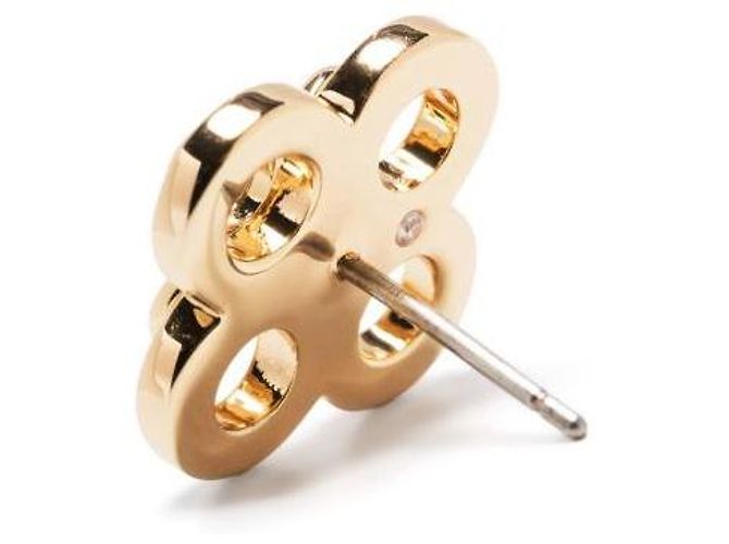 Tory Burch Stacked Stud Clover Golden - view 5