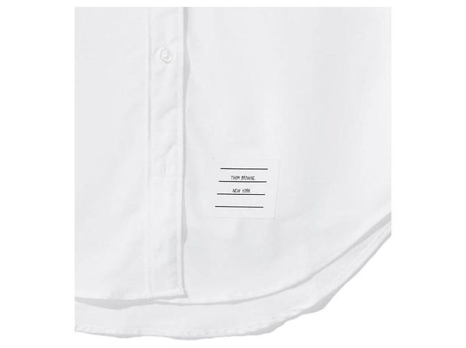 Thom Browne Camicia classica in cotone Oxford Bianco - vista 9