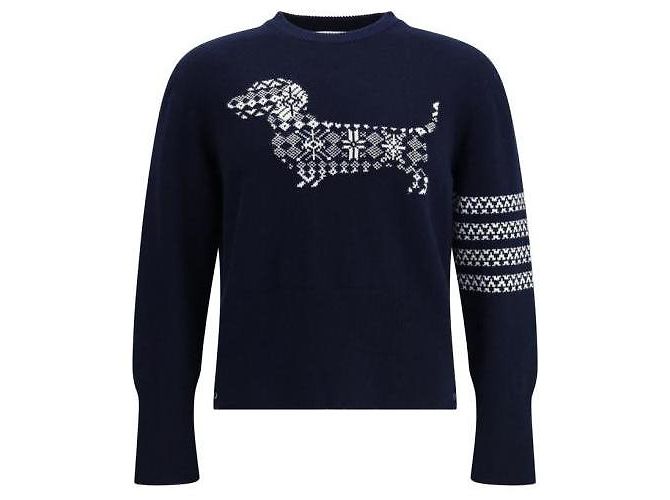 Thom Browne Jersey de punto Hector de lana merina para las fiestas - vista 4