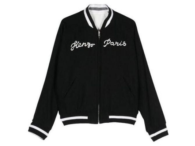 Kenzo Umkehrbare Elefanten-Souvenirjacke Schwarz - Ansicht 4