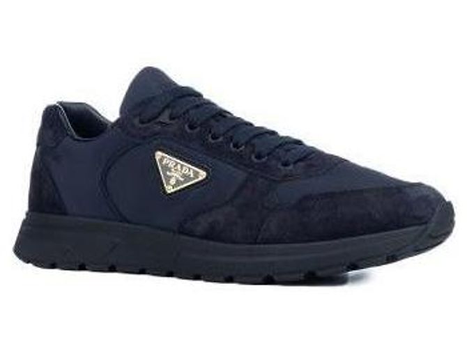 Prada Sneakers in nylon scamosciato Blu - vista 5
