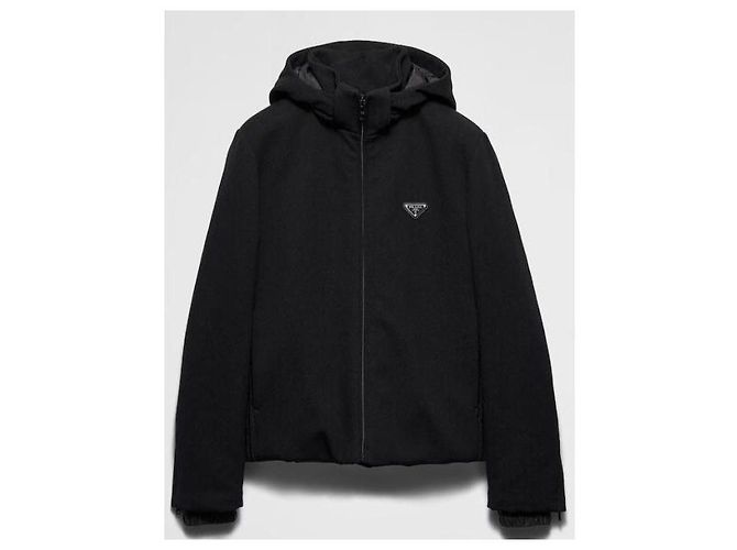 Prada Jacke aus dehnbarem technischem Stoff Schwarz - Ansicht 4
