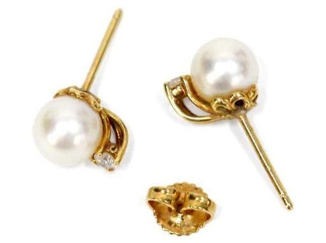 Tiffany & Co Perlen-Diamant-Ohrringe - Ansicht 4