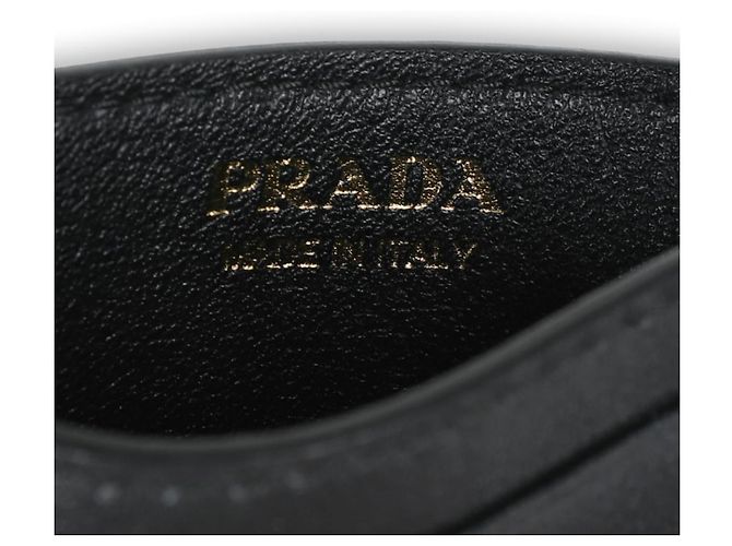 Prada Cartera de metal con logo dorado Negro - vista 7