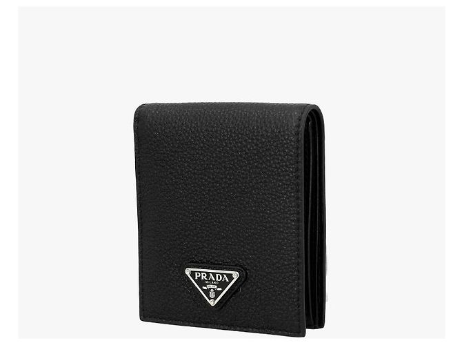Prada Portafoglio Grain Logo Bifold da Uomo - vista 5