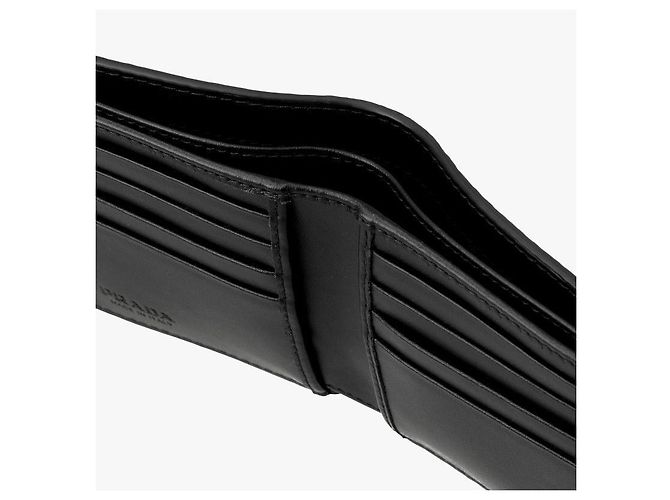 Prada Portafoglio Grain Logo Bifold da Uomo - vista 8