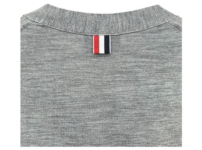 Thom Browne Damen-Wollcardigan mit Armband in Grau Braun - Ansicht 11