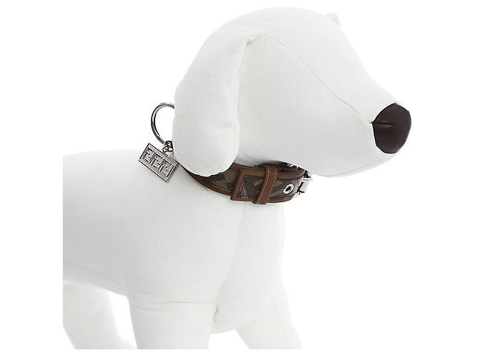 Fendi Collare marrone per animali domestici con targhetta Multicolore - vista 4