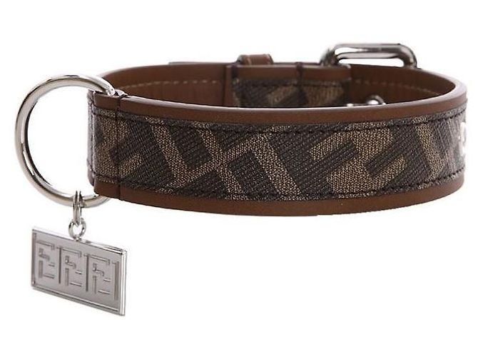 Fendi Collare marrone per animali domestici con targhetta Multicolore - vista 6