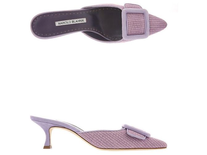 Manolo Blahnik Mule MPURBPUR MAYSALEBI Porpora - vista 2