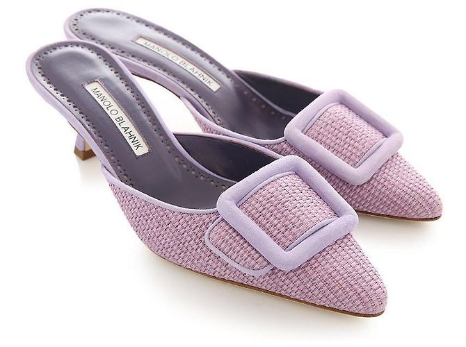 Manolo Blahnik Mule MPURBPUR MAYSALEBI Porpora - vista 4