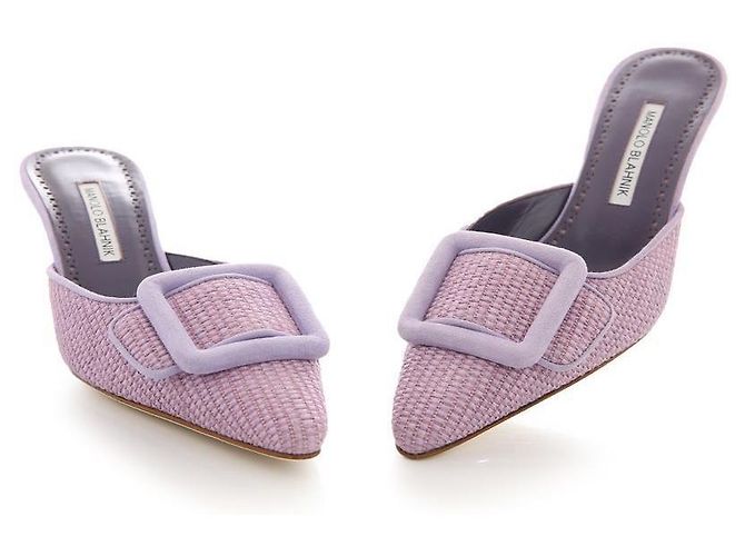 Manolo Blahnik Mule MPURBPUR MAYSALEBI Porpora - vista 5