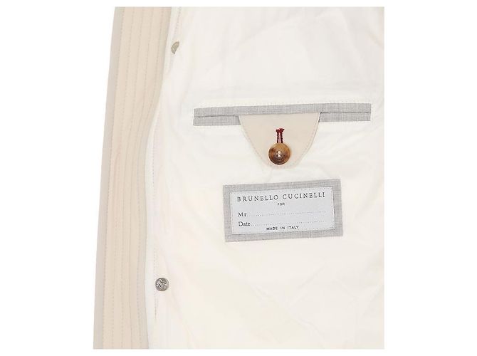 Brunello Cucinelli Taft-Hooded-Padding-Jacke Weiß - Ansicht 11