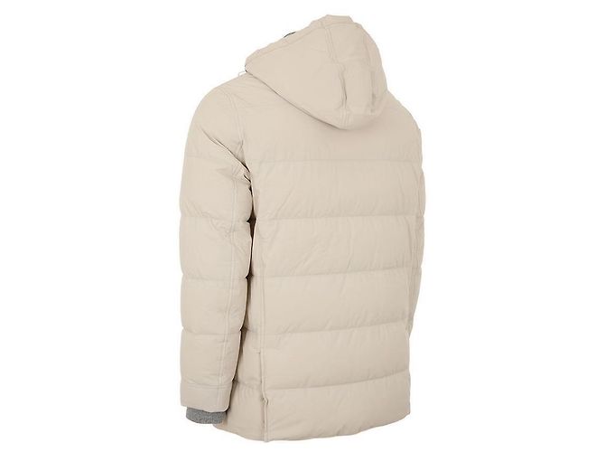 Brunello Cucinelli Taft-Hooded-Padding-Jacke Weiß - Ansicht 5
