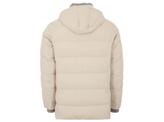 Brunello Cucinelli Taft-Hooded-Padding-Jacke Weiß - Ansicht 6