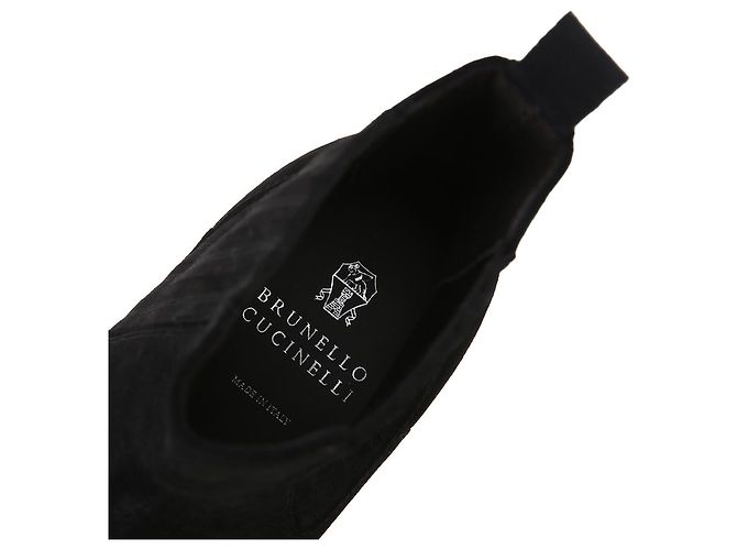 Brunello Cucinelli Suede Chelsea Boots Black - view 10