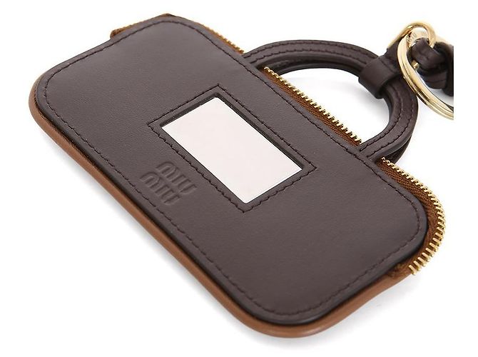 Miu Miu Portachiavi in pelle Arcady Cognac Multicolore - vista 5