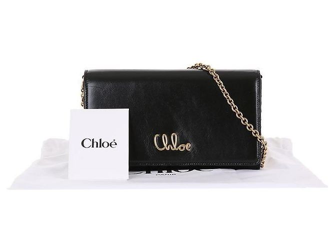 Chloé Borsa a tracolla iconica in pelle lucida Nero - vista 12