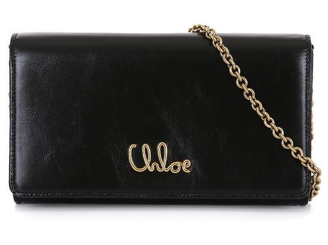 Chloé Borsa a tracolla iconica in pelle lucida Nero - vista 2
